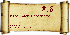 Miselbach Benedetta névjegykártya